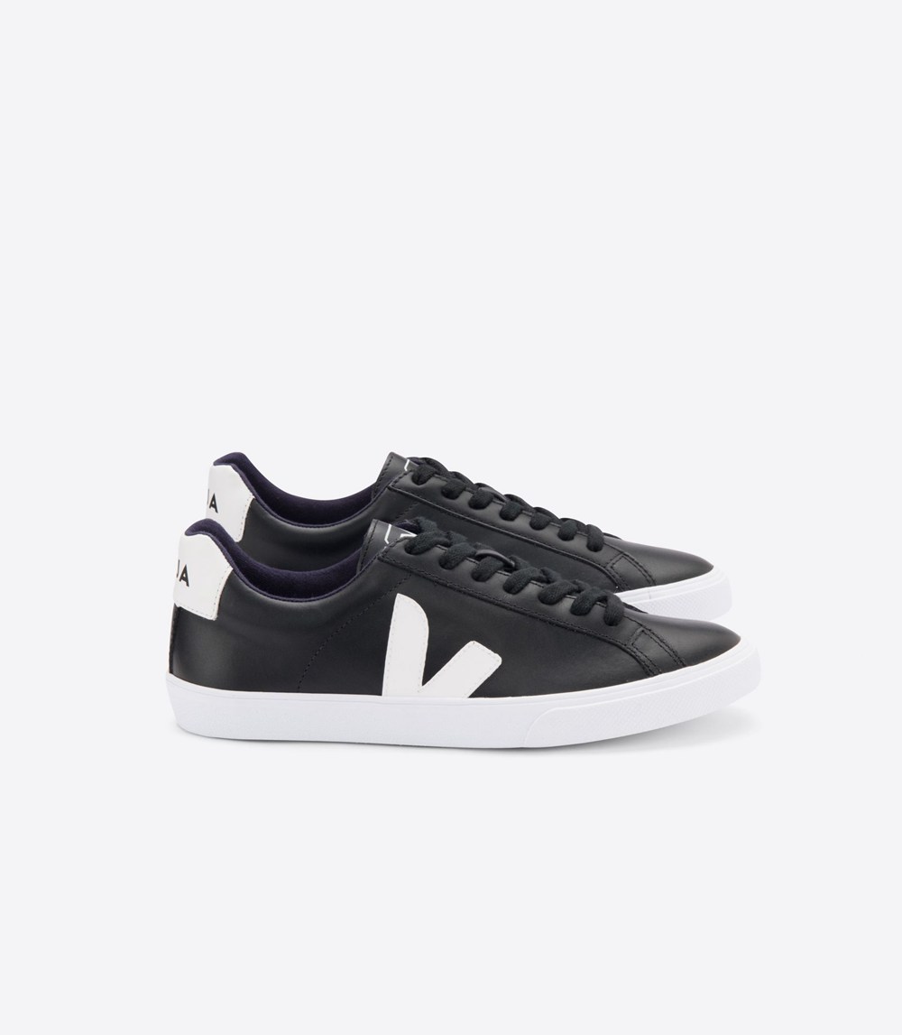 Veja Sneakers Womens - Esplar Leather - Black/White - 6419XIUBM